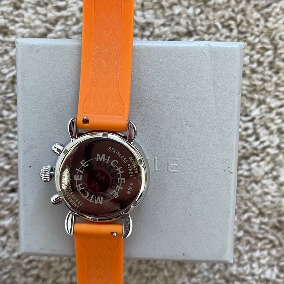 Michele Watch with Orange Strap and Colorful Dial - Picture 6 of 9